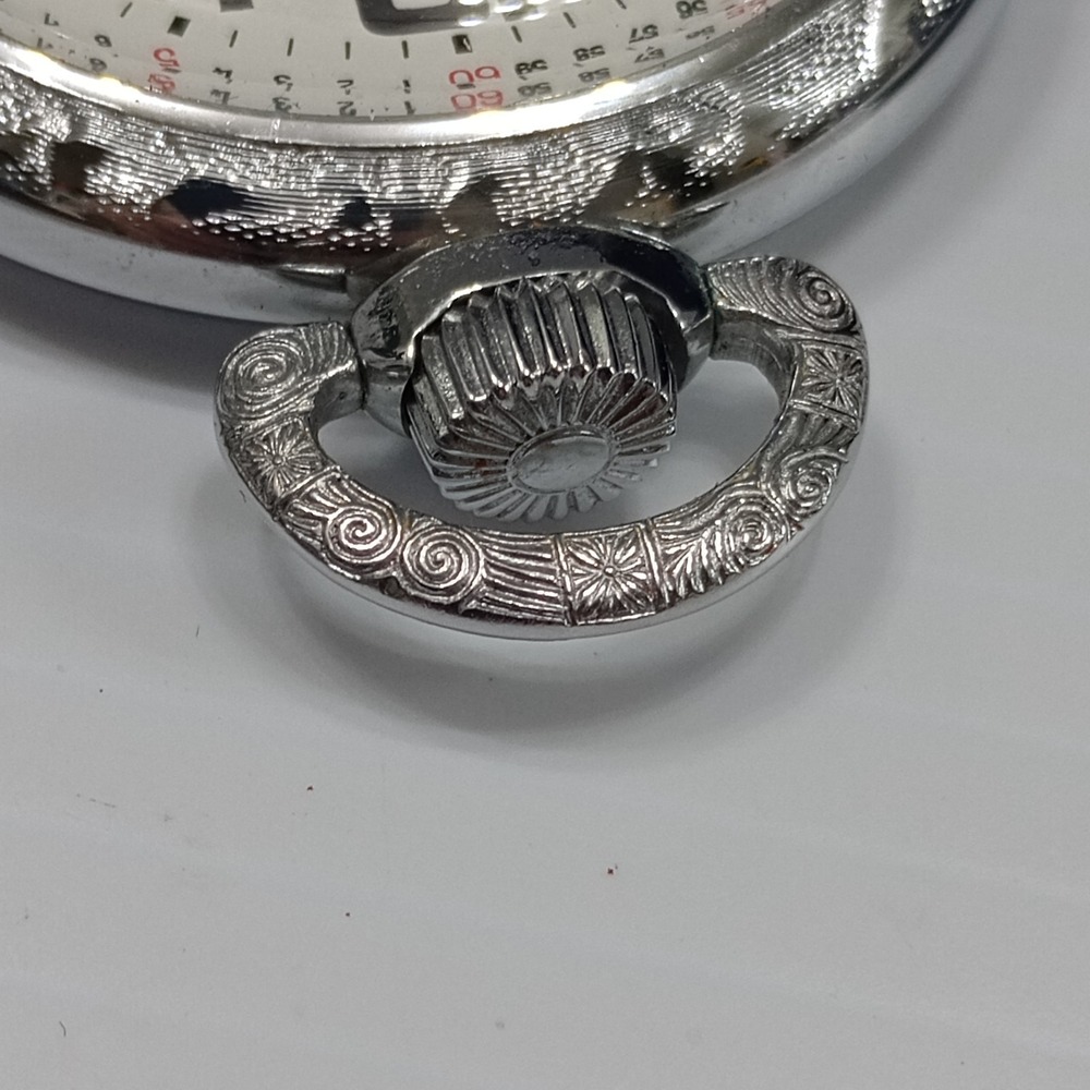 Belle-Suisse‎ Pocket Watch 17 Jewels Shock Absorber "Belle" Train Motif Vtg Box - Picture 8 of 16
